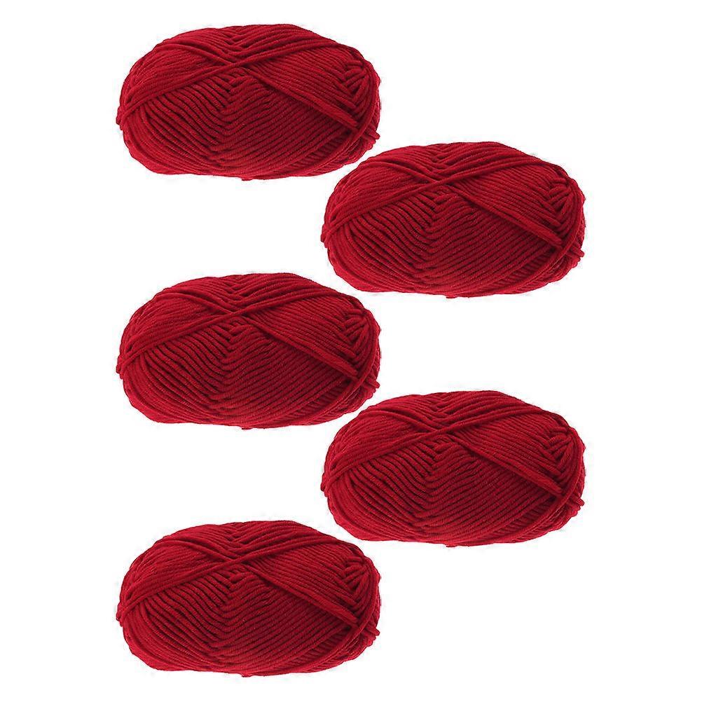 Handmade Cotton String 5 Rolls Ideal For Accessories And Clothing Suitable For Handicraft Enthusiasts 5X8X14.5CM Soft Feel Craft Material