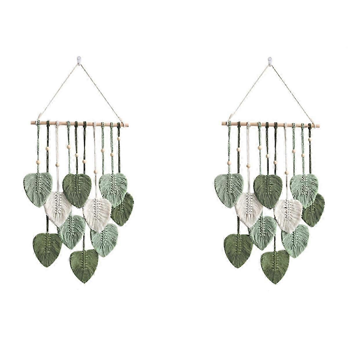 Leaf Macrame Wall Hanging Boho Room Home Decor