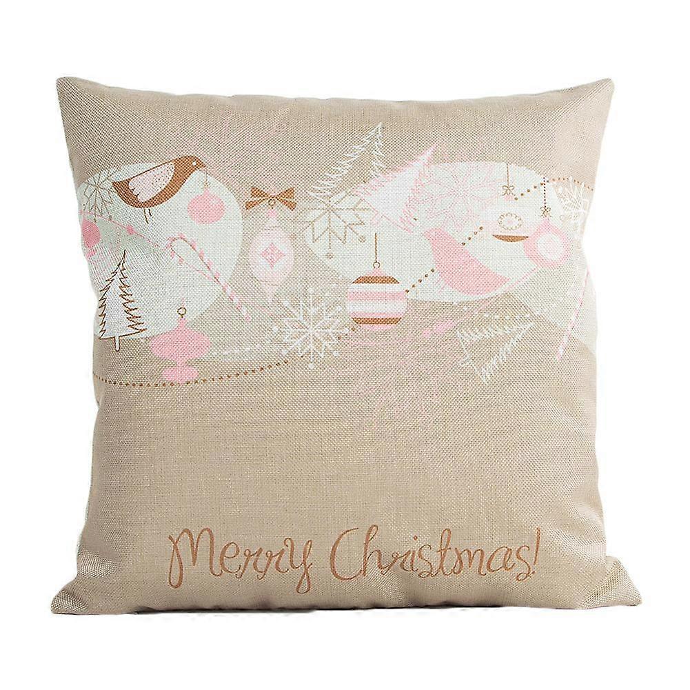 45cm x 45cm 粉色圣诞快乐枕套装饰枕套座垫套家居和卧室装饰