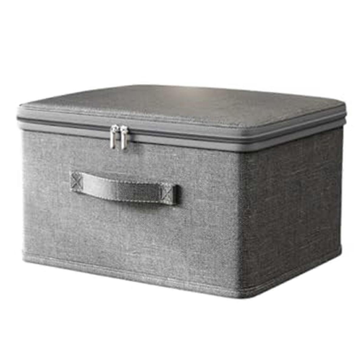 1pc Stackable Storage Box ,Organizer for Toys/Books Grey, Foldable Design for Home/Closet/Bedroom,S