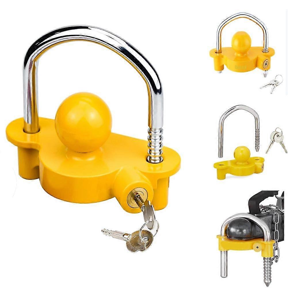 Lock for trailers, trailer hitch,  visibility, universal with 2 safety keys, antitheft protection.