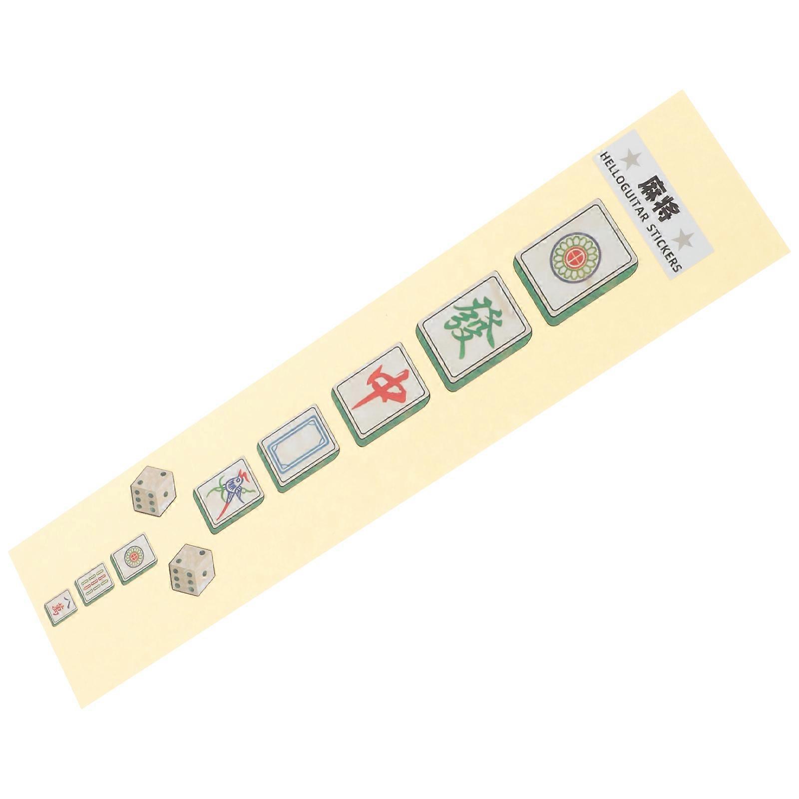 Guitar Fretboard Stickers with Mahjong Pattern Self Adhesive for Musical Instruments and DIY Use 1