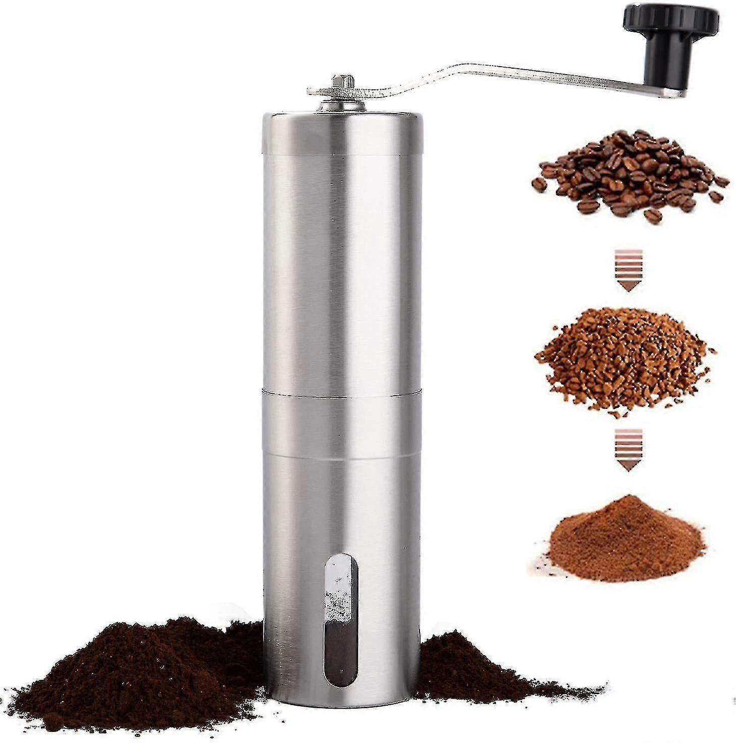 Manual Coffee Grinder, Adjustable Setting, Stainless Steel Grinder for Espresso, Aeropress, and Pour Over