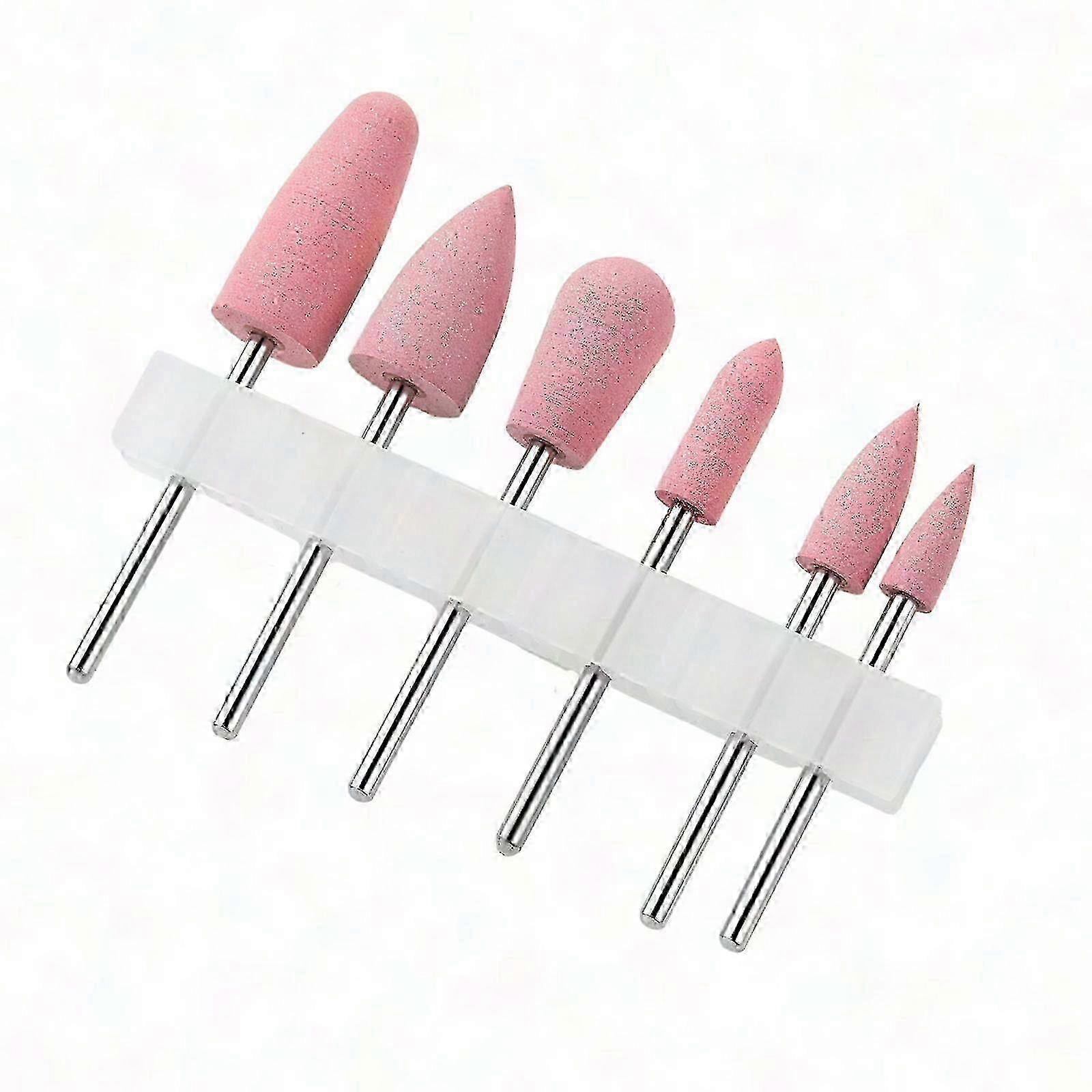 6-piece nail care drill bit set for removing dead skin and polishing Type A