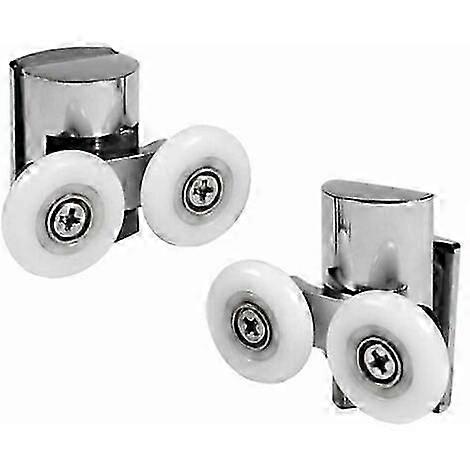 2025 Siste modell 2 stykker doble ruller - for skyvedør dusj, 2 hjul 23 mm diameter sink