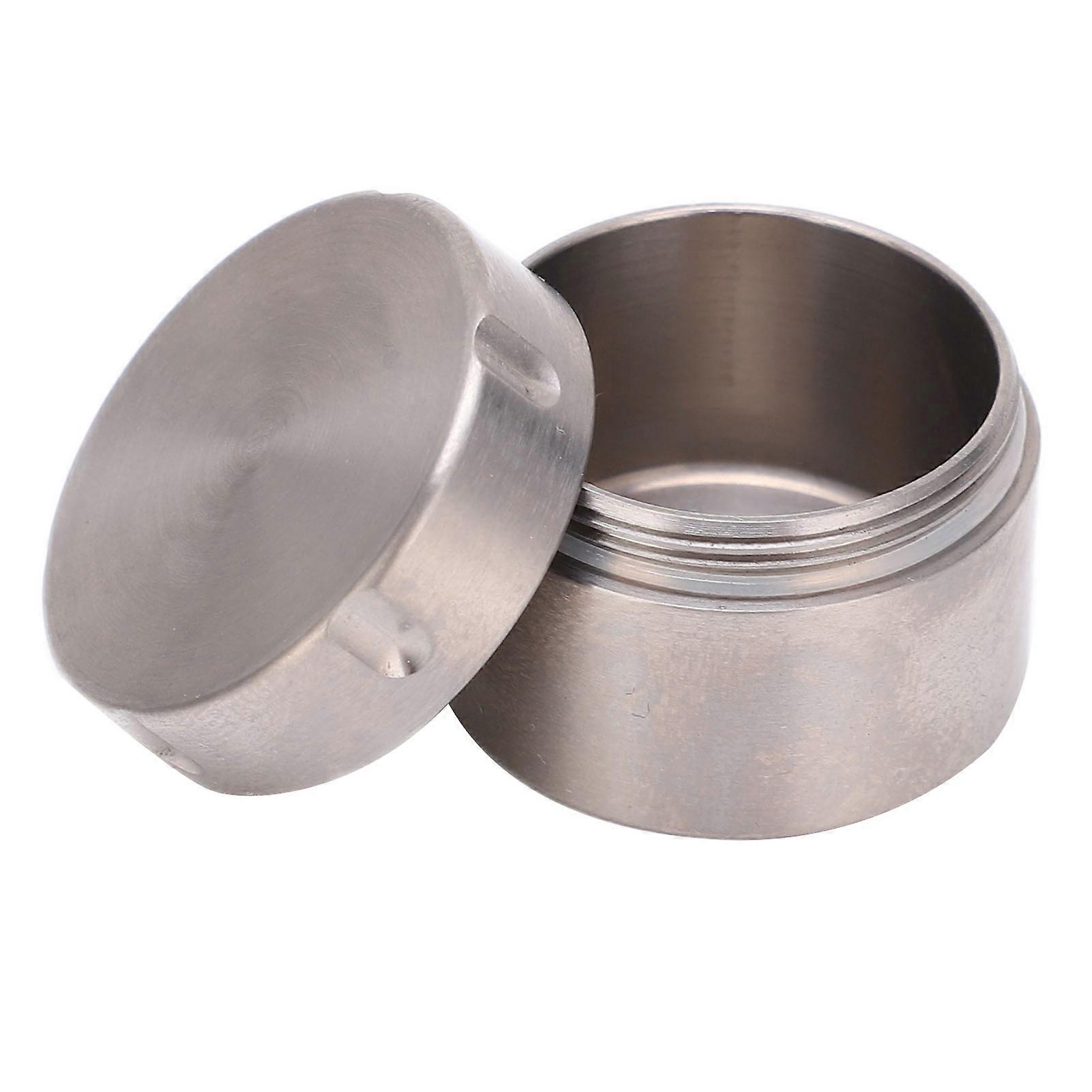 Ti Alloy Round Storage Tin Mini Portable Ti Alloy Sealed Circular Candle Tin for Containing Tea