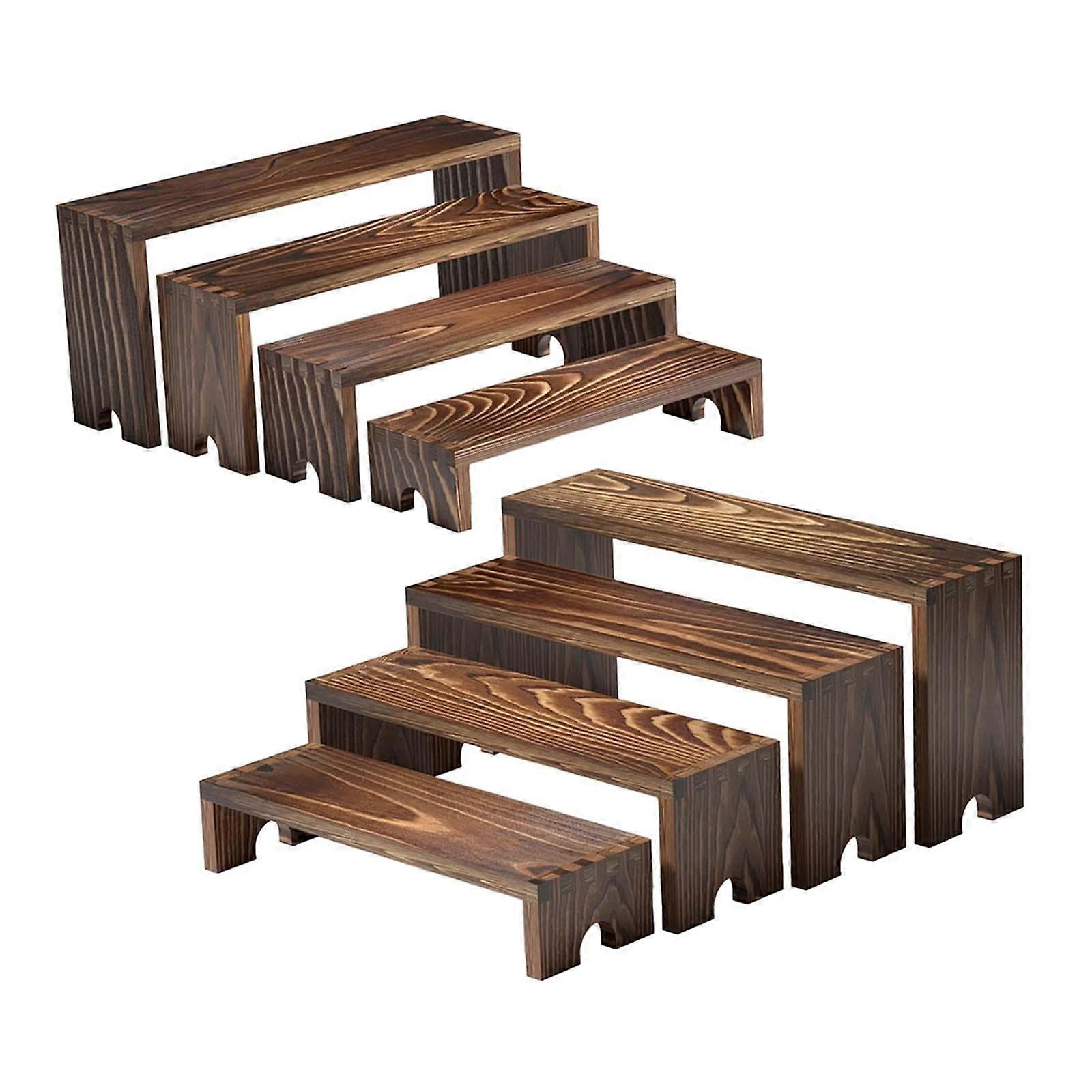 Espositore in legno Riser Stand Table Display Set Scaffale per bambole collezione Casa