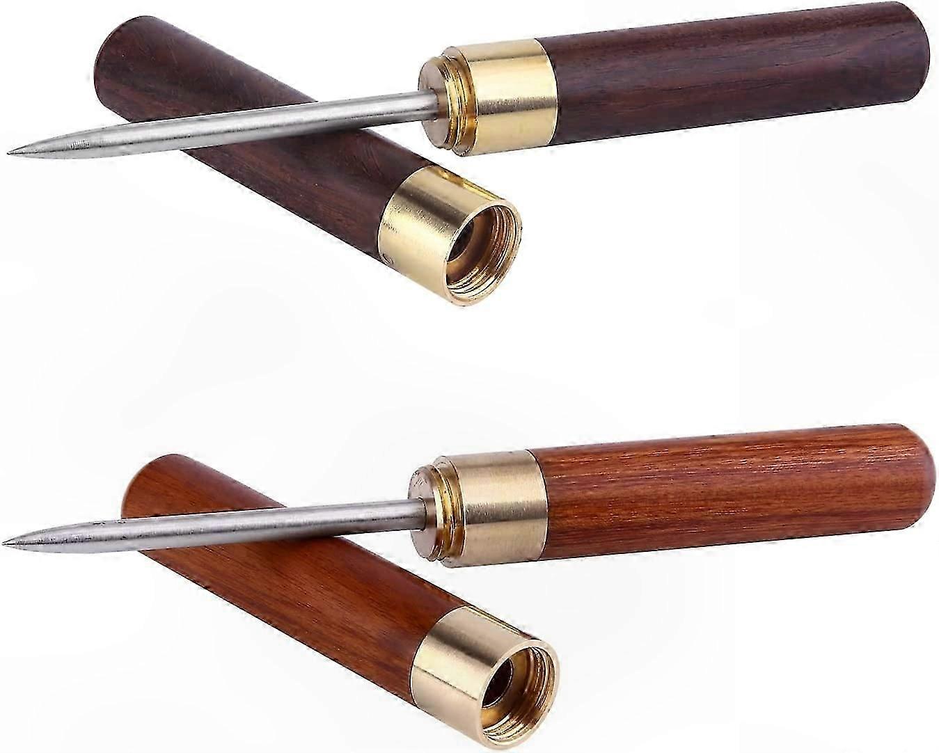 Set of 2 Ice Picks with Wooden Handles for Kitchen and Bar Use