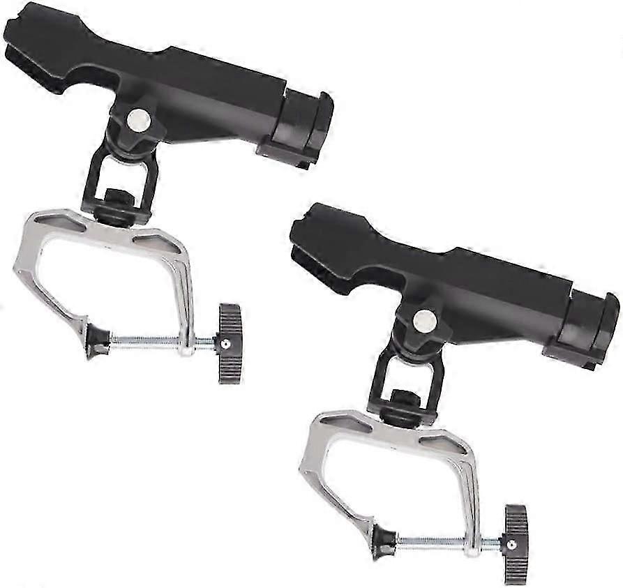 2er Pack 360 Grad drehbarer verstellbarer Angelrutenhalter G Klemmschiene 0-5cm mit Schrauben