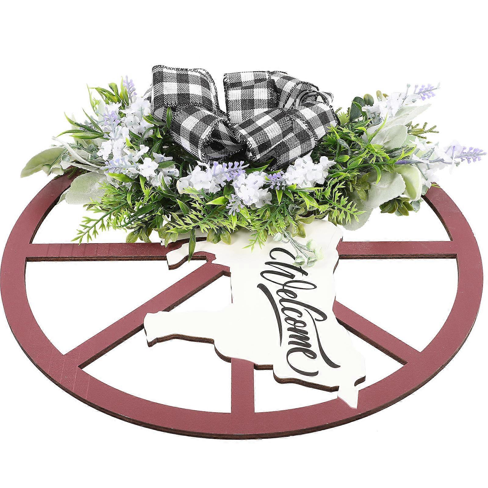 Spring Door Wreath Artificial Green Leaf Decor Cloth Multi Color Perfect for Home and Wedding Decor