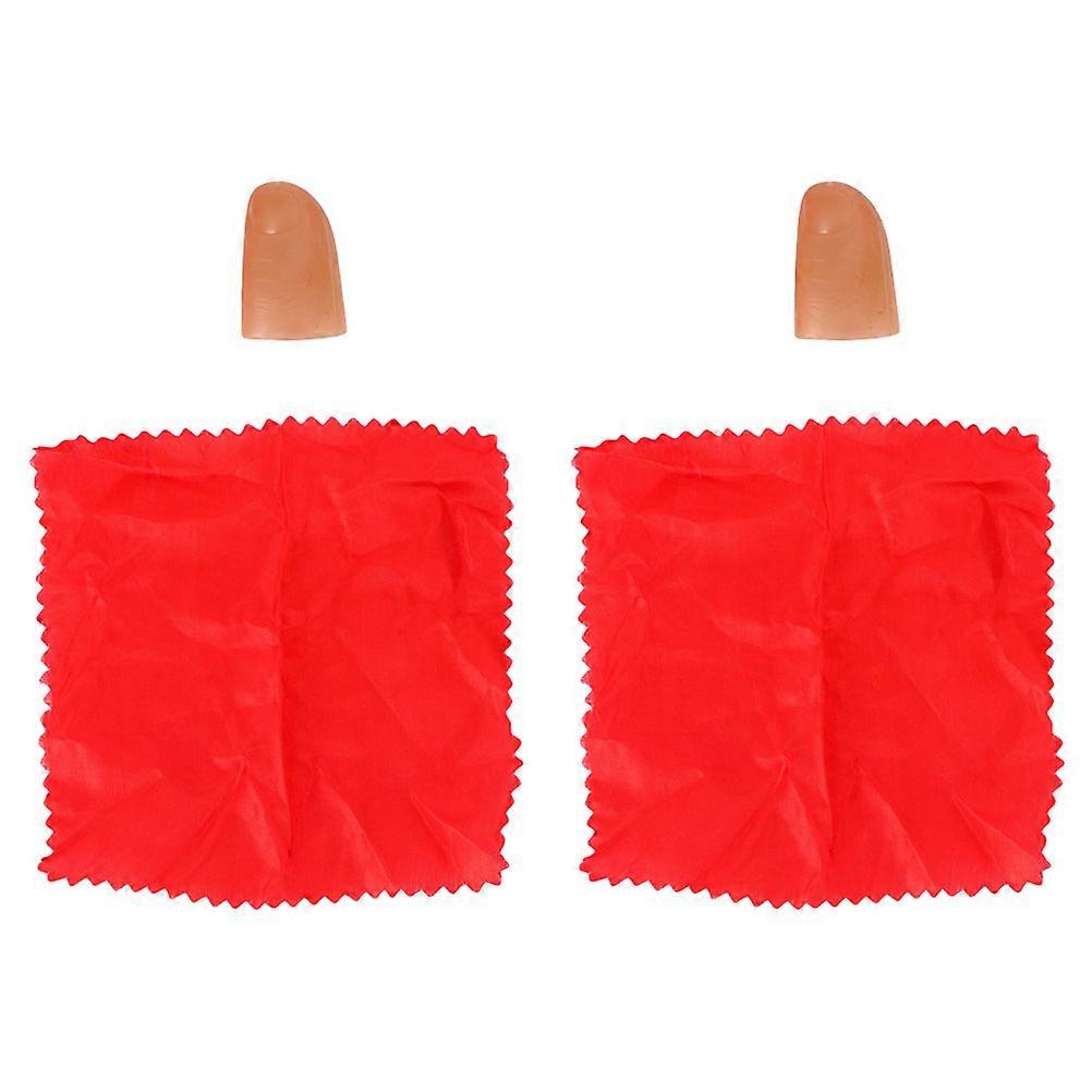 Finger Puppets Novelty Props For Party Events Red Elastomeric Design 1 Set