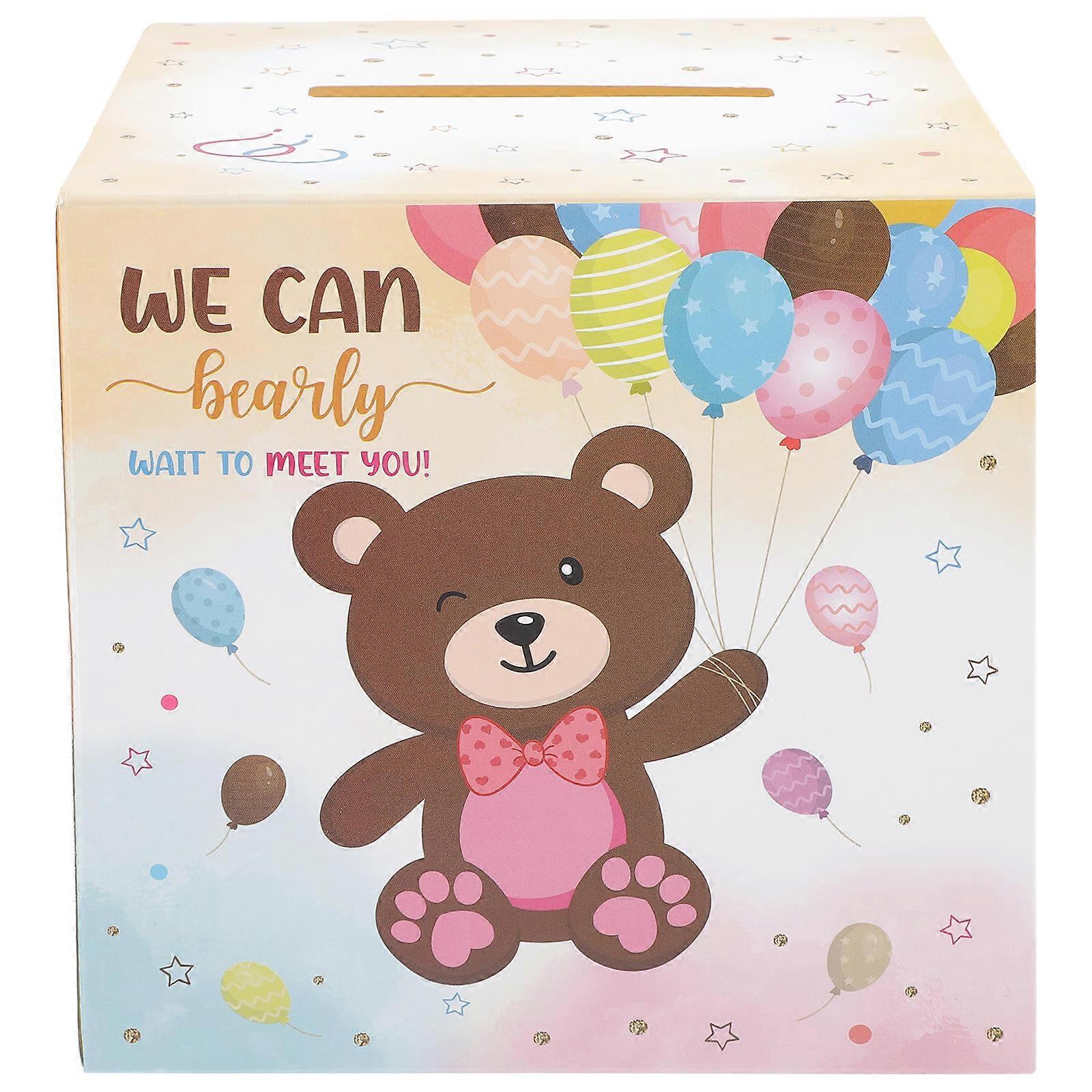 Creative Baby Gender Reveal Box For Voting Games Party 16.5x16.5CM Multi Color Featuring Fun And Joy 1 Set