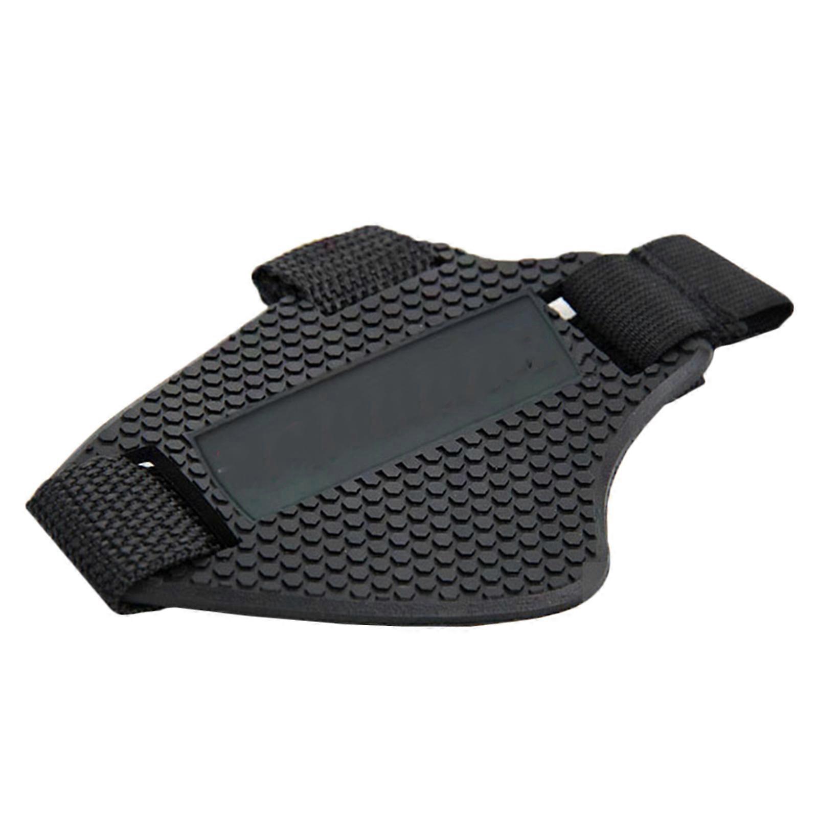 Motorcycle Gear Shifter Pad with Elastic Band for Shoe Protection Black Fits Most Sizes