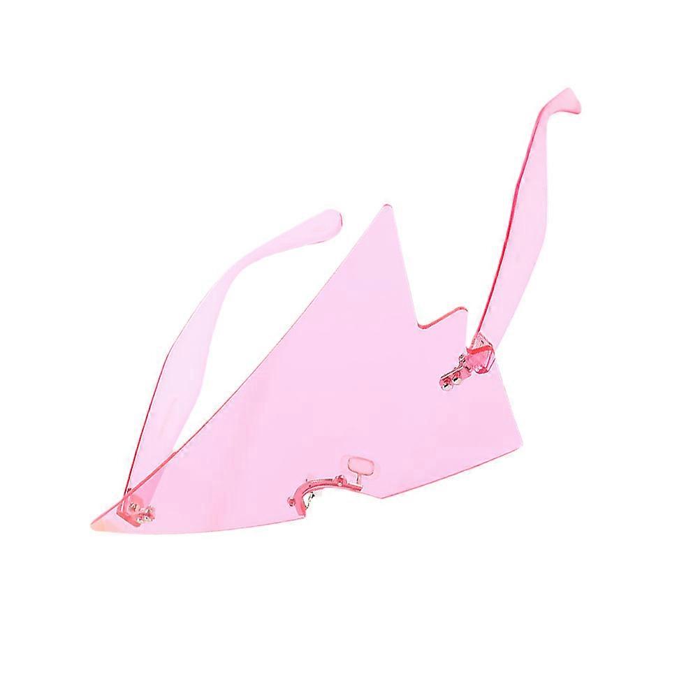 Fashion-Forward Triangular Sunglasses For Daily Use In Pink With UV Protection 1Pack