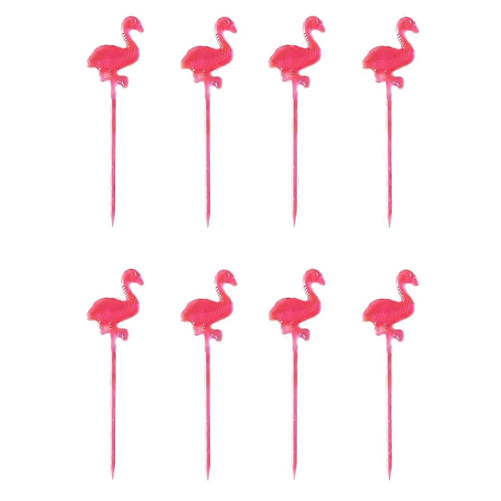 50Pcs Creative Animal Fruit Picks In Rosy Flamingo Shape Ideal For Snack Serving Fun And Convenient Food Handling For Desserts