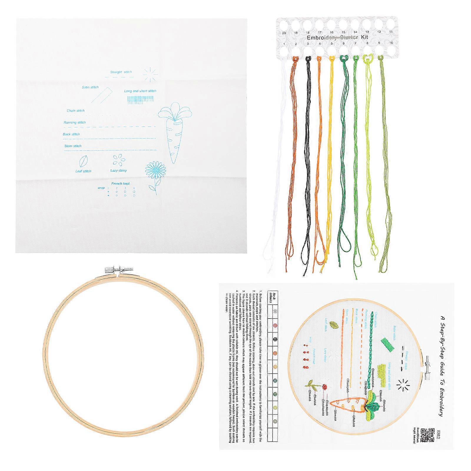 Beginner Embroidery Kit 1 Set DIY Embroidery Interior Decoration Assorted Color Craftsmanship