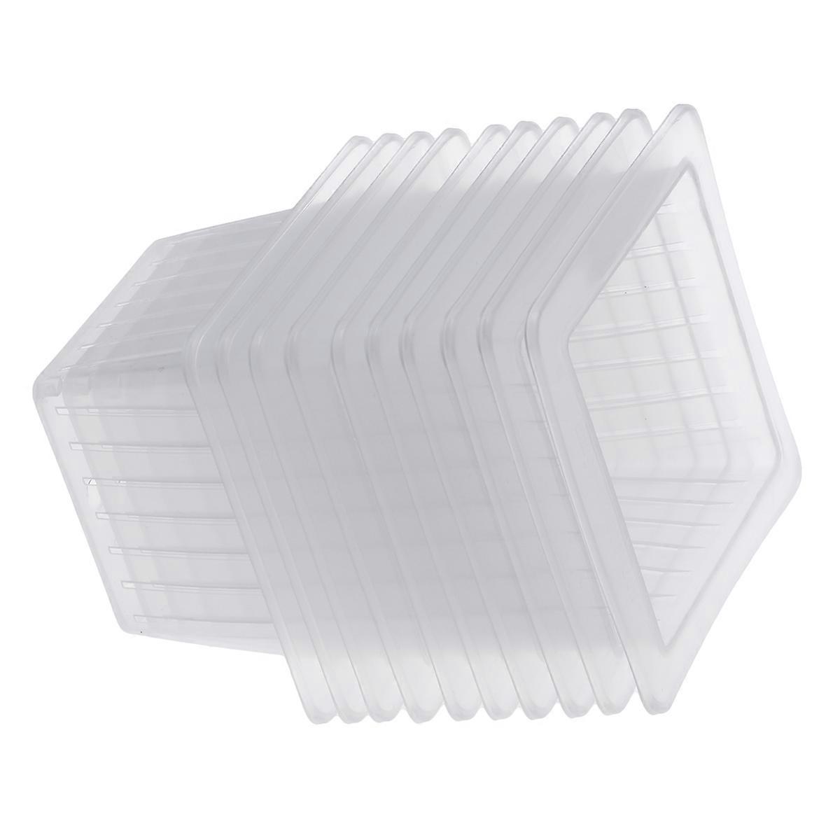 10pcs Square Planting Baskets for Hydroponic & Gardening – UV Resistant Soilless Cultivation Pots with Cotton Rope for Indoor and Balcony Plant
