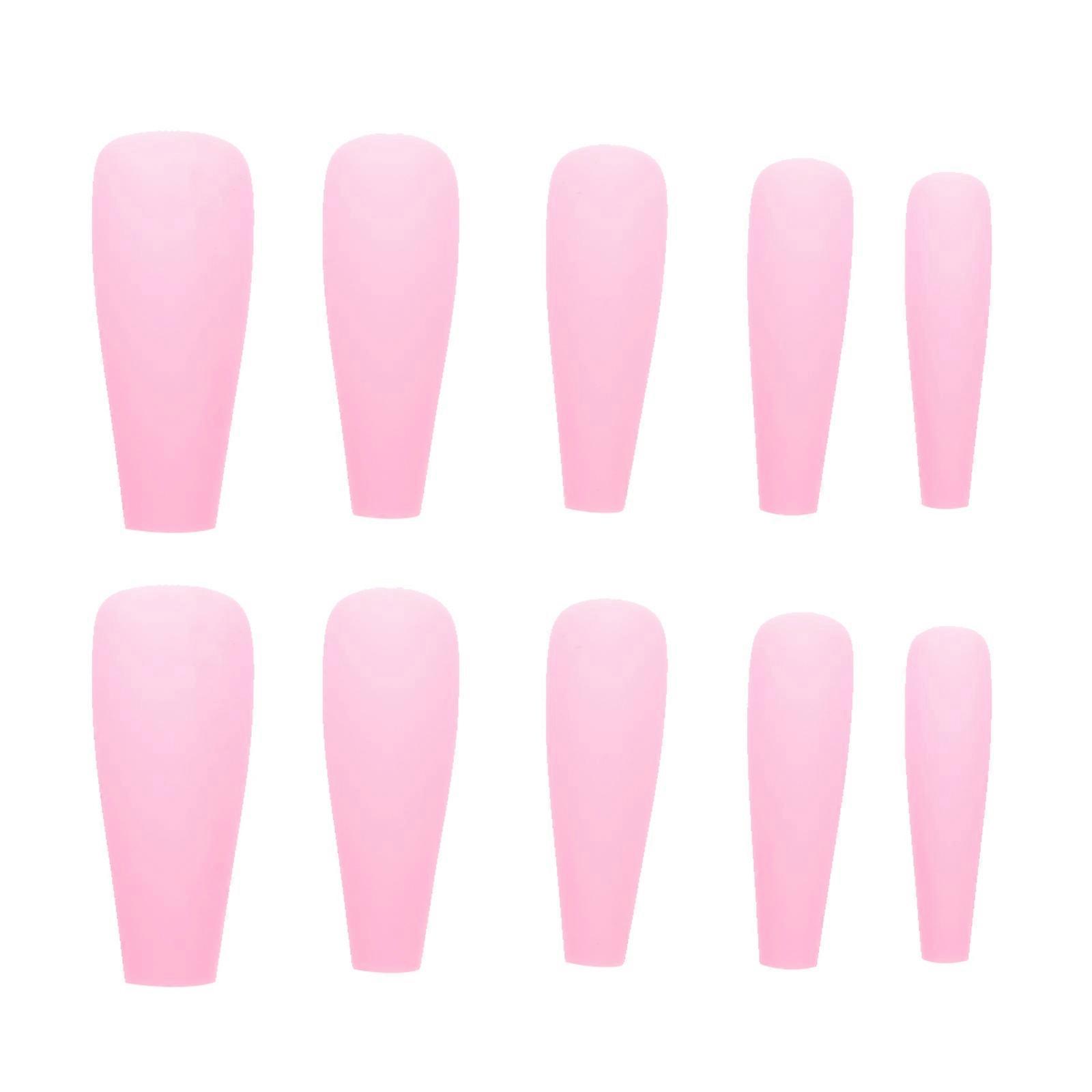 100Set Matte Long Ballerina False Nails Full Plastic For Skillful Users
