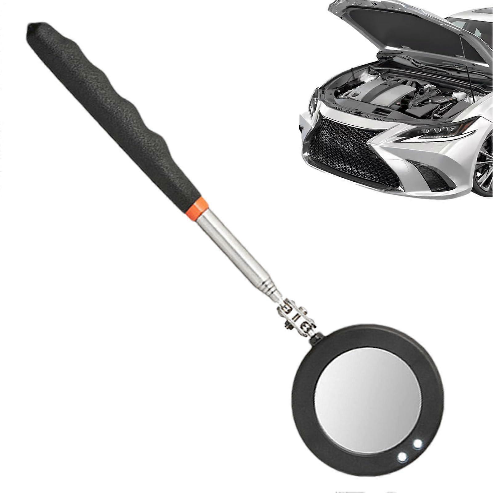 Illuminated Car Inspection Mirror, Flexible, Telescopic, 360° Rotatable