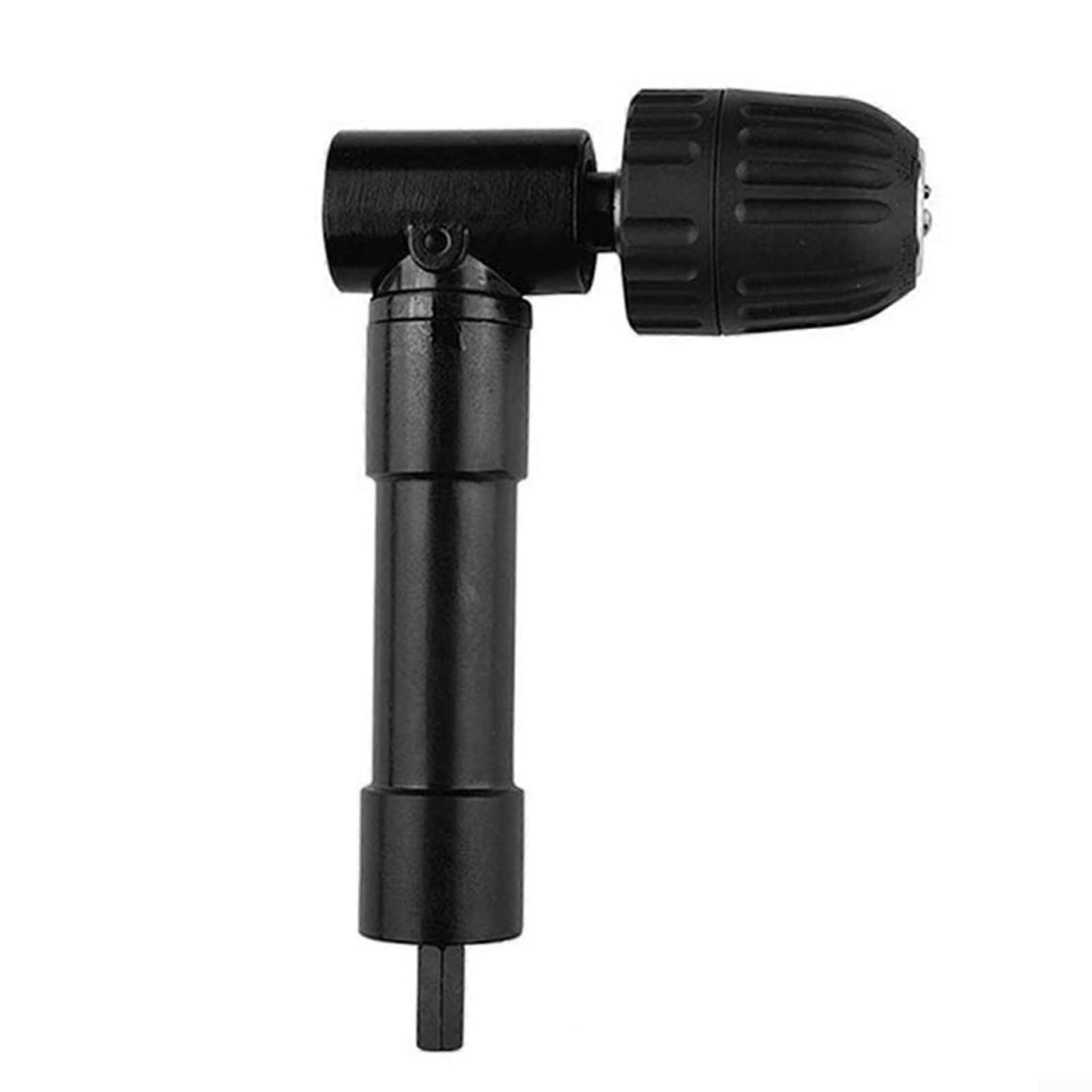 90 Degree Right Angle Drill Adapter, 3-Jaw Chuck Conversion, Metal Drill Extension for Tight Spaces, Compatible with Power Tools
