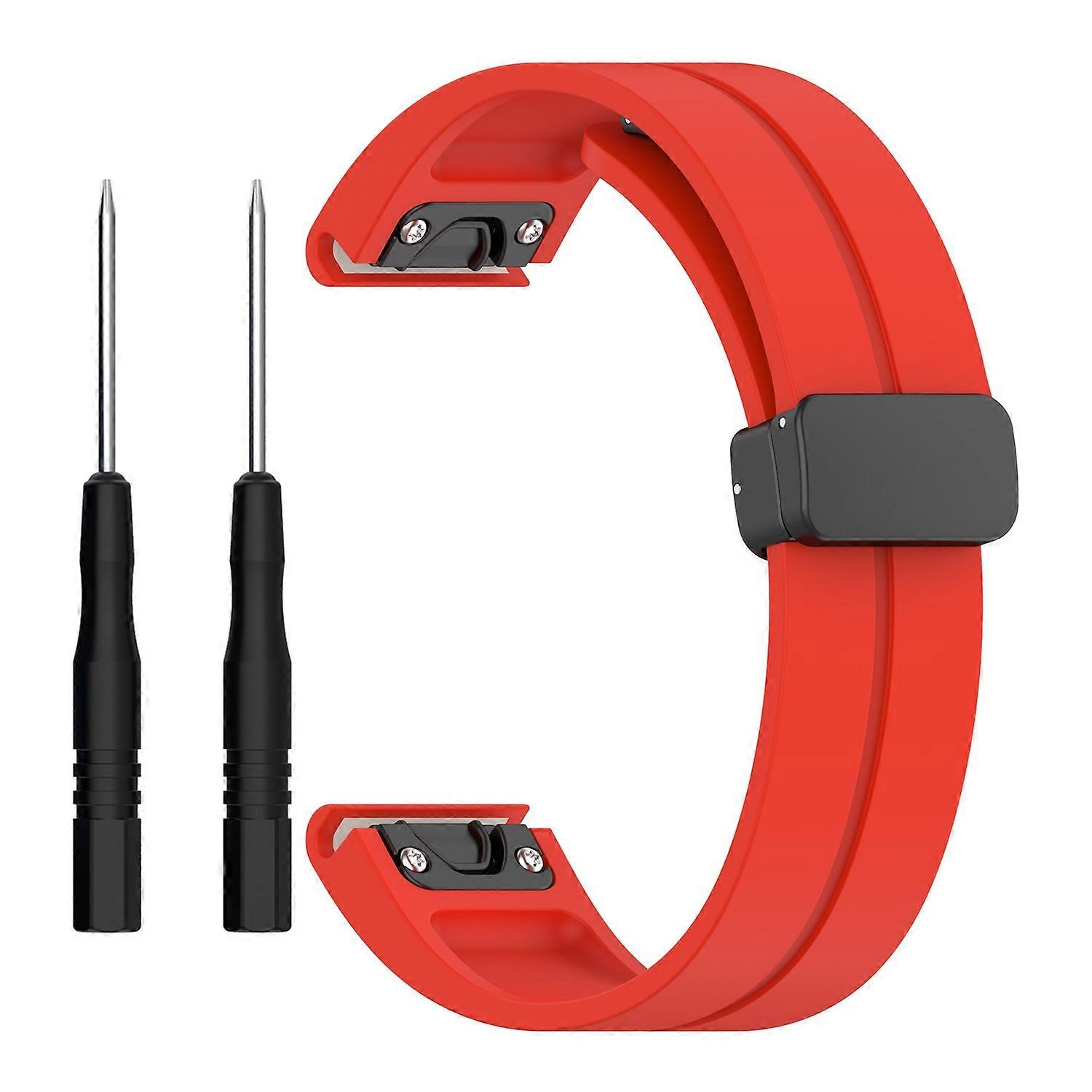 For Garmin Fenix 7S 7S Pro Instinct 2S Fenix 6S Watch Strap 20mm Silicone Watchband with Black Buckl