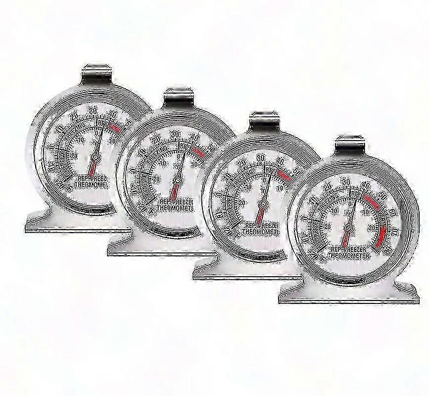 4 Pack Refrigerator Freezer Thermometer with Large Dial for Easy Reading