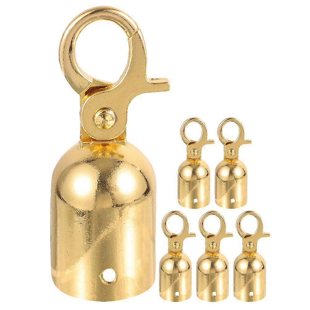 6pcs Cord Stopper End Tip Caps Rope End Connector Snap Hook Alloy Rope End Stopper