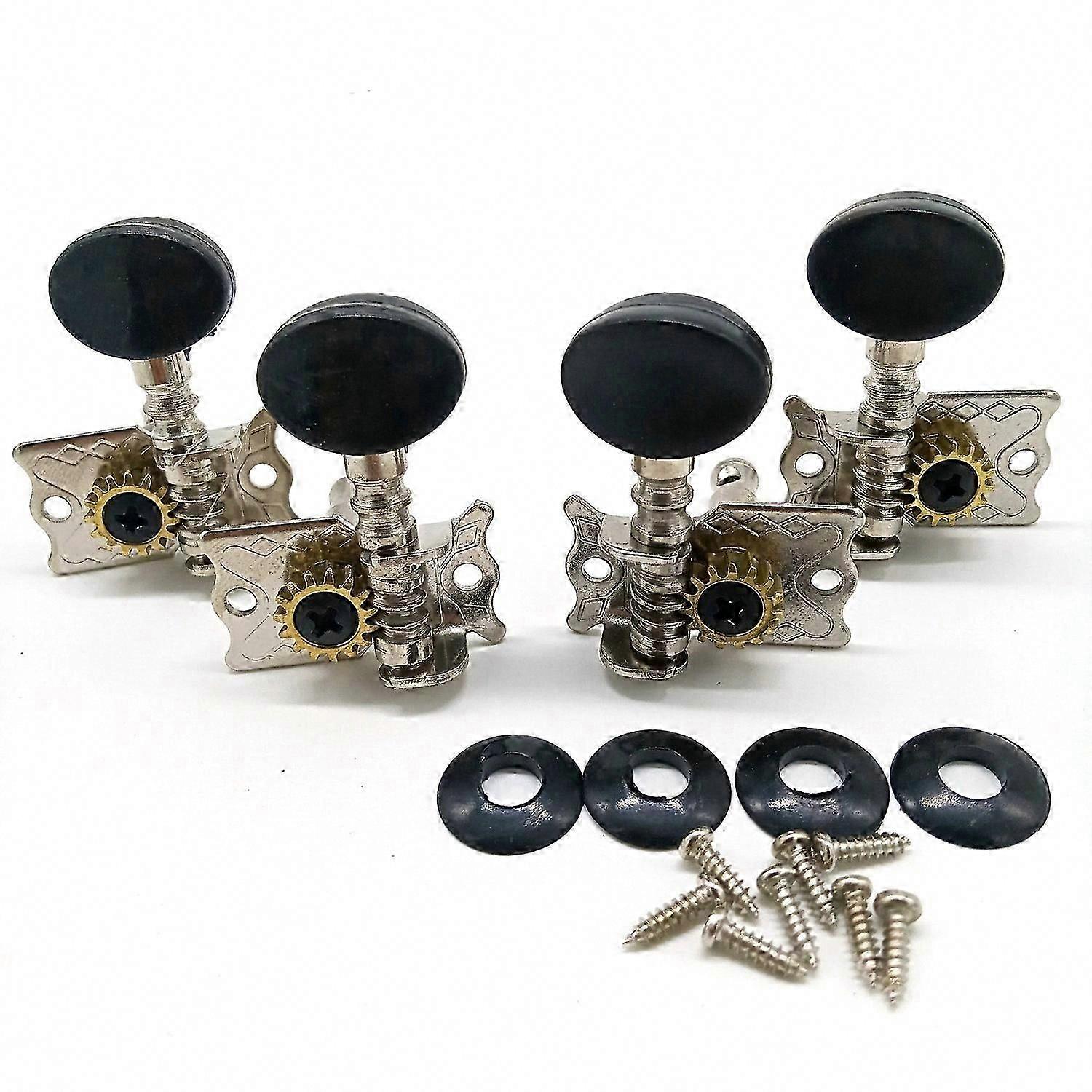 4 String Ukulele Guitar Bass Tuning Pegs Tuners Machine Heads 2R 2L Repair Tools Kits Accessory
