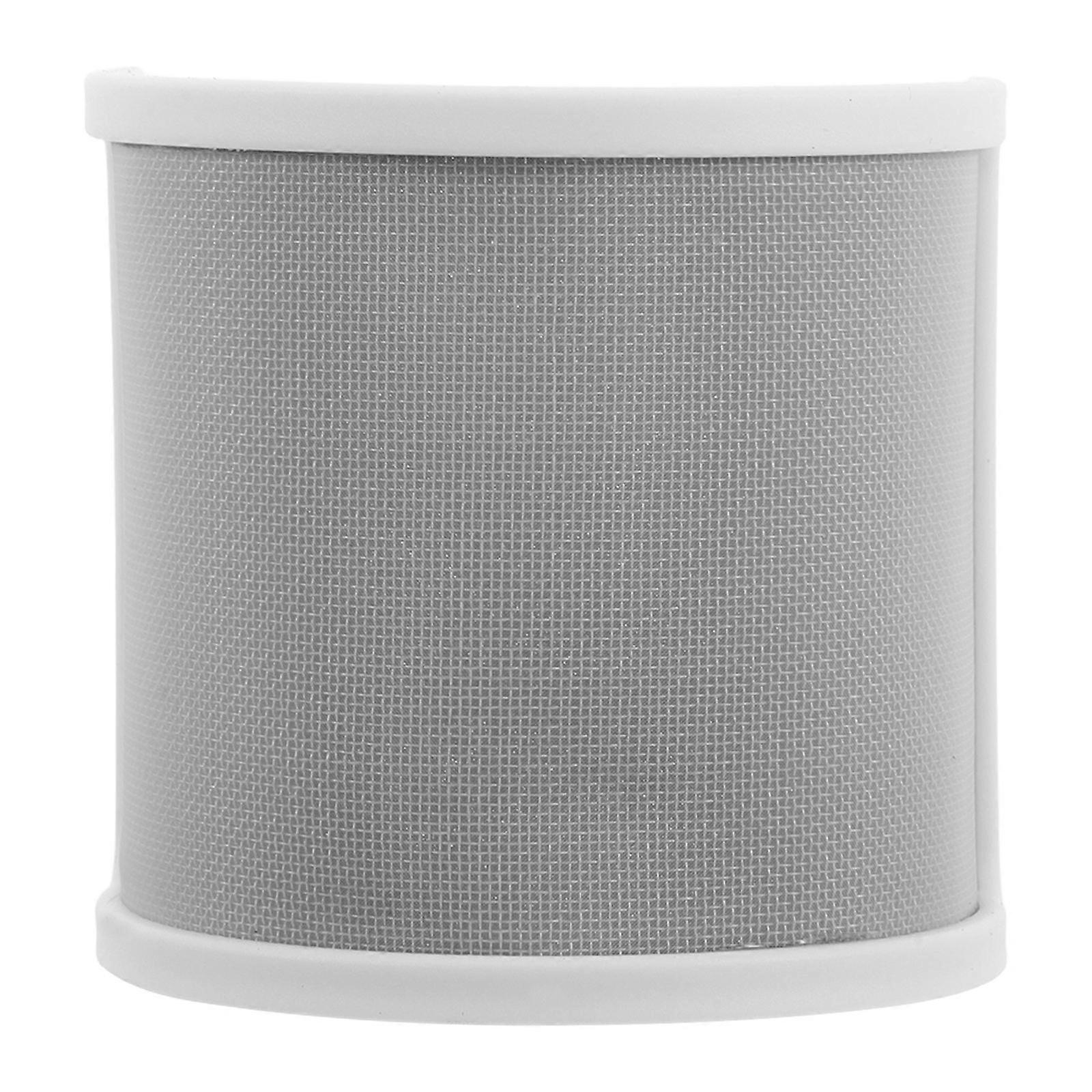 Microphone Pop Filter U-Shaped Shield for Protection White Mic Windscreen