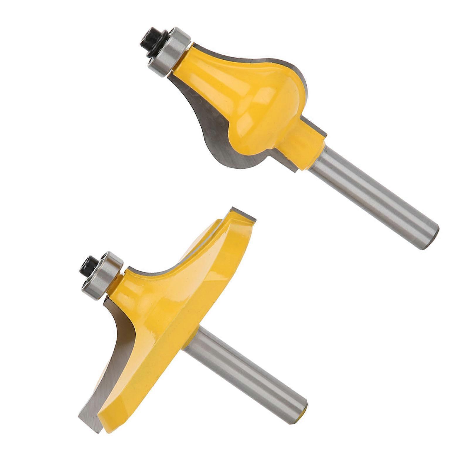 2pcs 8mm Shank Calabash & Table Edge Router Bits Set