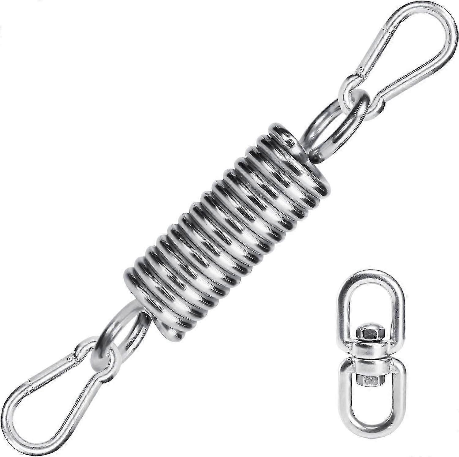 2025 Spring Hanging Kit 250KG Capacity, 2x M10 Snap Hooks, 1x Suspension Spring, for Hammock Swing Chair Boxing Punching Bag Yoga
