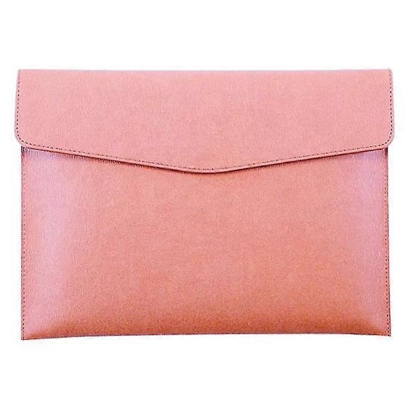 PU Leather A4 File Folder Document Holder Waterproof Portfolio Envelope Folder Case with Snap Closure Pink