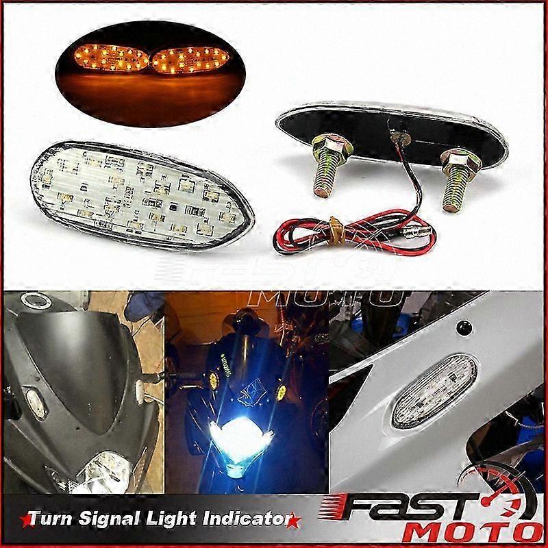 LED Turn Signal Lights for Motorcycles, Flush Mount Blinker Indicators, Compatible with Various Motorbike Models, 2005-2016 Motorcycle Lighting Access