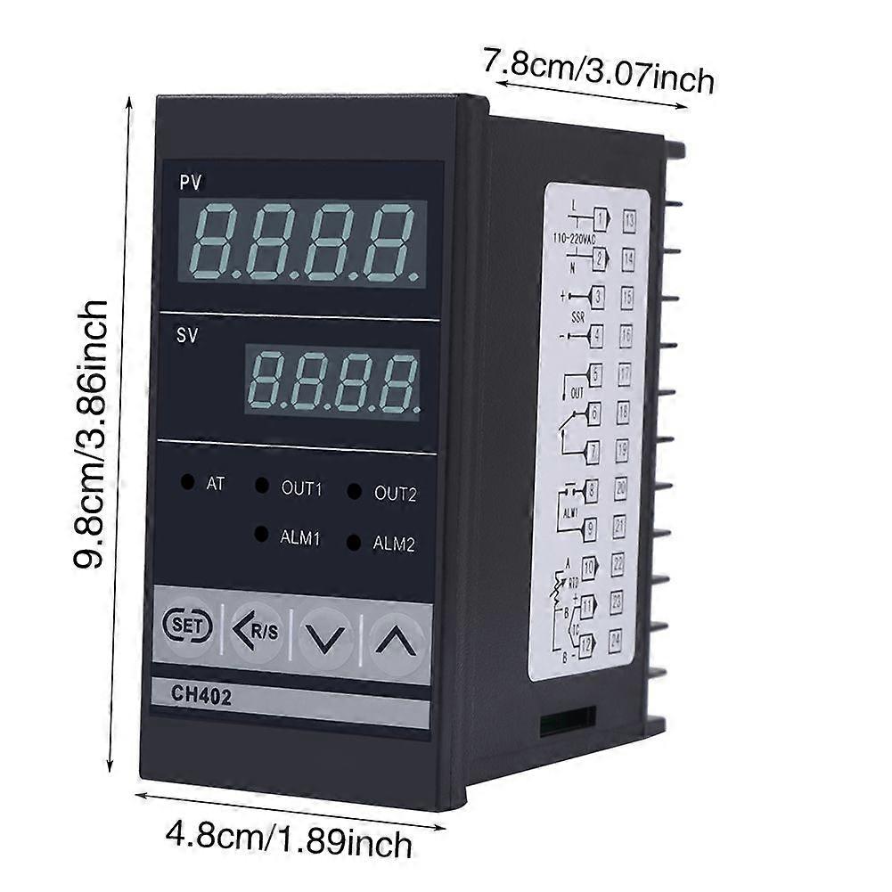 CH402 AC85264V High Precision Smart PID Temperature Controller Thermostat Relay TC/RTD Input