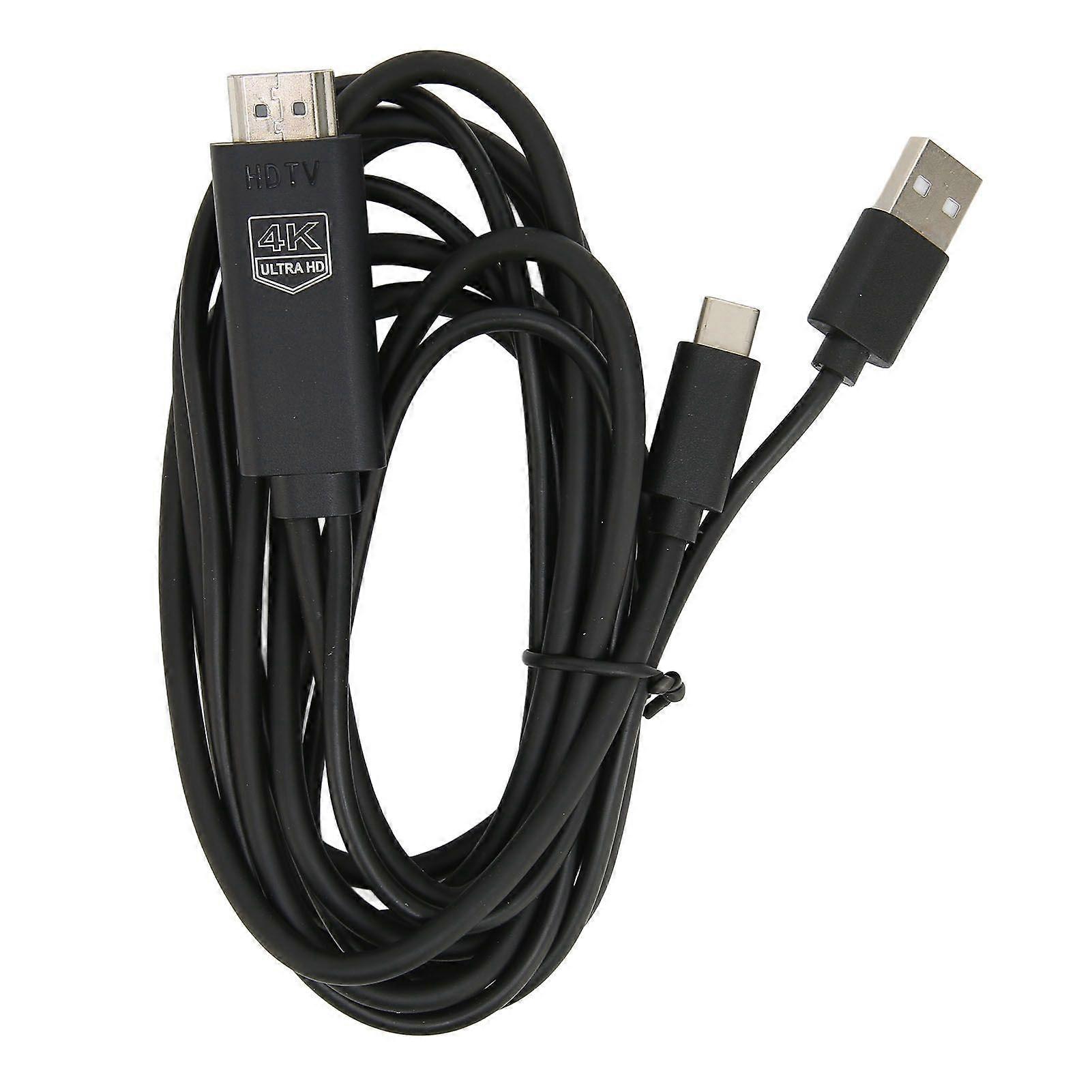 Mobile Phone to TV Mirror Cable USB C to HD Multimedia Interface Converter Cable