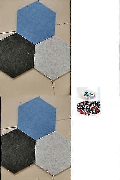 Hexagon DIY Memo Board with 20 Push Pins, Wall Bulletin Notice Board