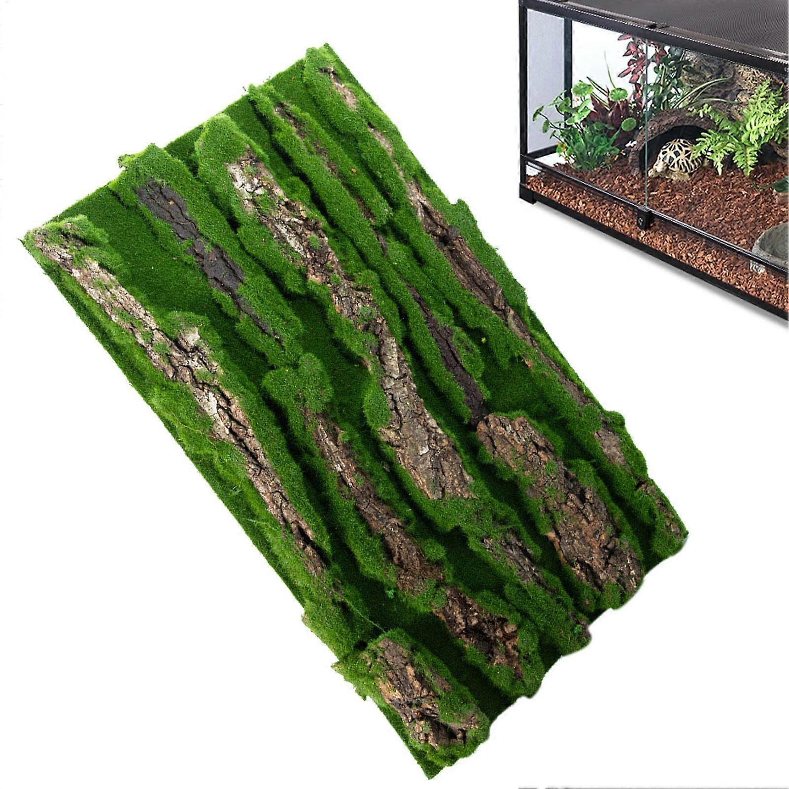Lizard Bark Backdrop Cork Mat For Reptile Habitat 30x50 cm Flocked Cork Decor Easy Install