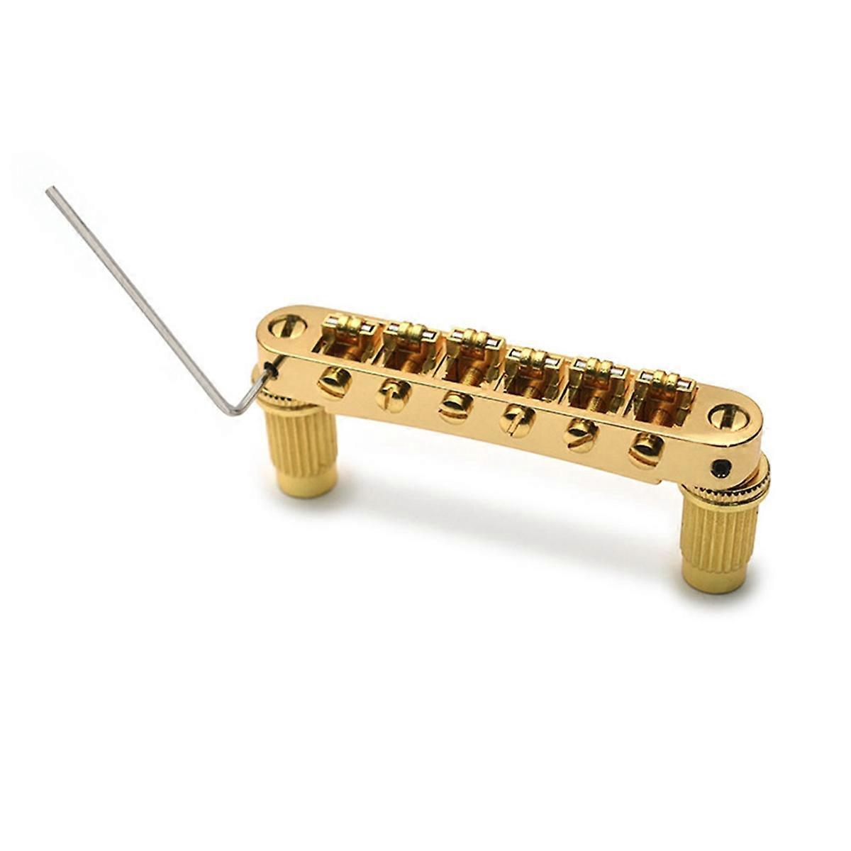 Tune-O- Roller Saddle Guitar Bridge LP-Style Tuning Wheel and Locking for LP 6 String Guitars Electric Guitar,B