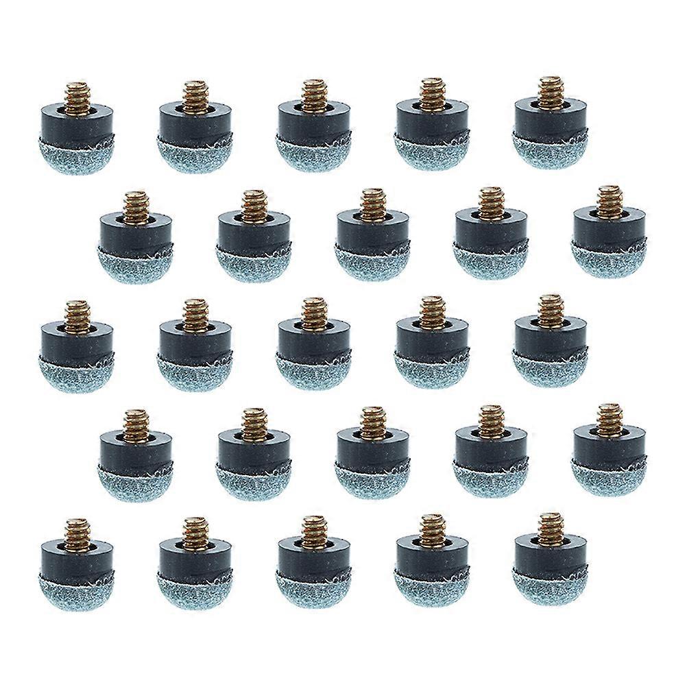 Screw-On Billiard Cue Tips Durable Material For Billiard Game 1.30X1.20X1.20cm 25Pcs