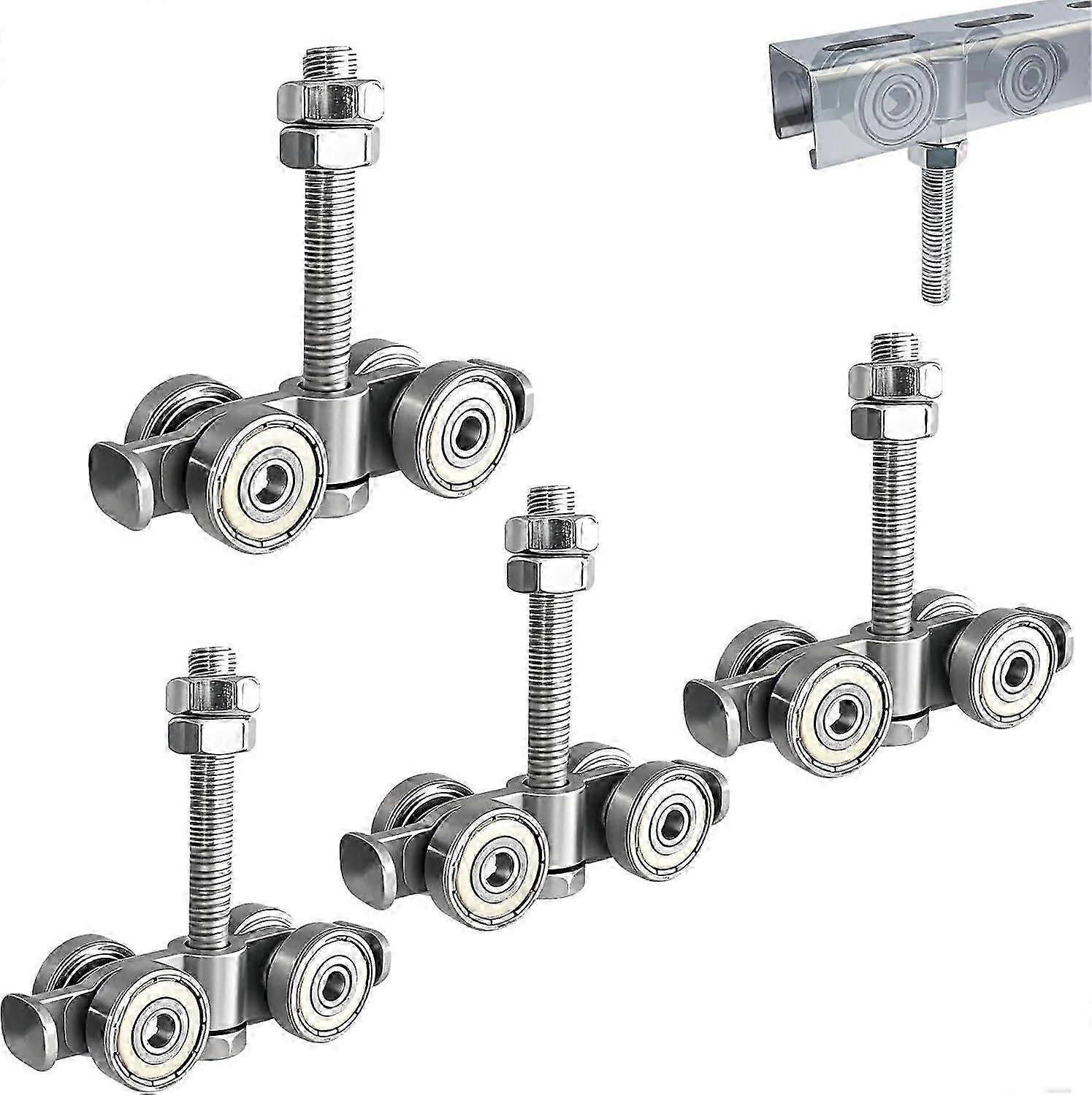 High quality  4 Wheel Rolley Assembly Silent Rollers Wheel for 1-5/8