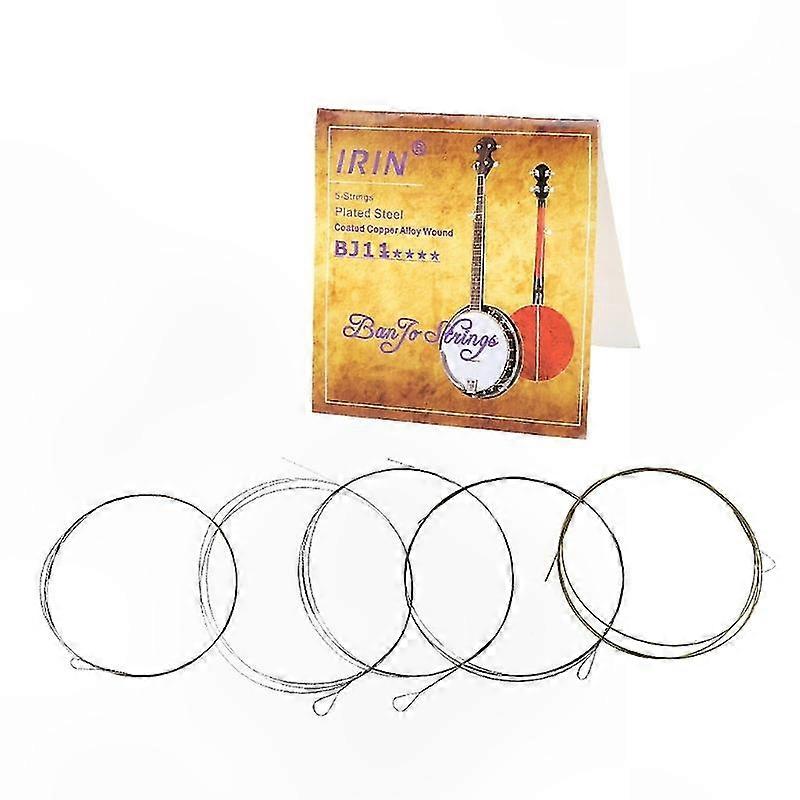 Copper Alloy Banjo String Set, 5-Pack Replacement Strings for Banjo Instruments Parts Accessories
