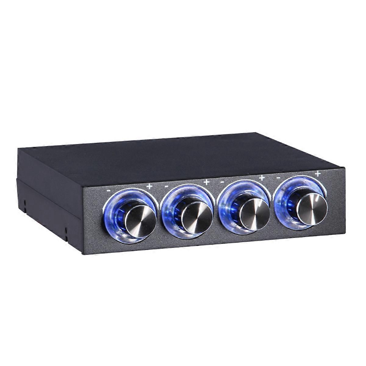 Fan Speed Controller 4 Channel with LED Controls Up to 4 Sets of PC Computer Fans Controller and CPU HDD VGA