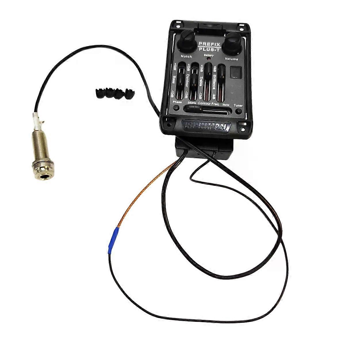 Prefisso pickup per chitarra, preamplificatore integrato Plus-T, equalizzatore acustico a matrice di pickup acustici con accordatore, Soft Piezo