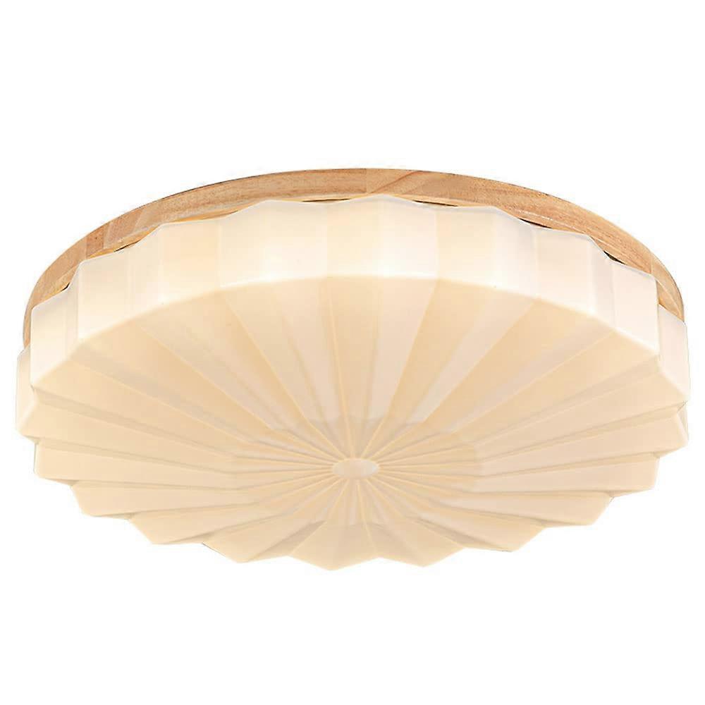 Chandelier Round Flush Mount Ceiling Light Ultra Thin Wood 50cm Dia Modern Ceiling Lamp 3 Color Temp 3000K/4000K/6500K