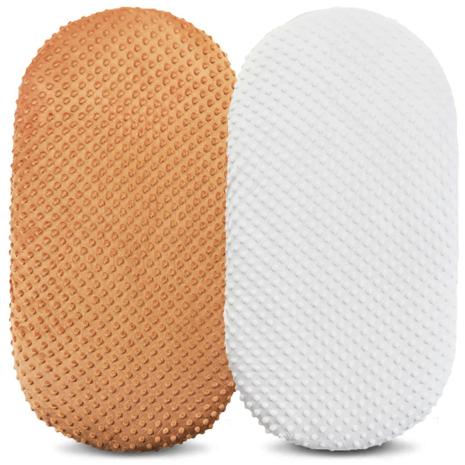 Bassinet Sheet Set Ultra Soft Minky Cradle Sheets Universal Fitted Bassinet Pad Mattress Ivory Caramel