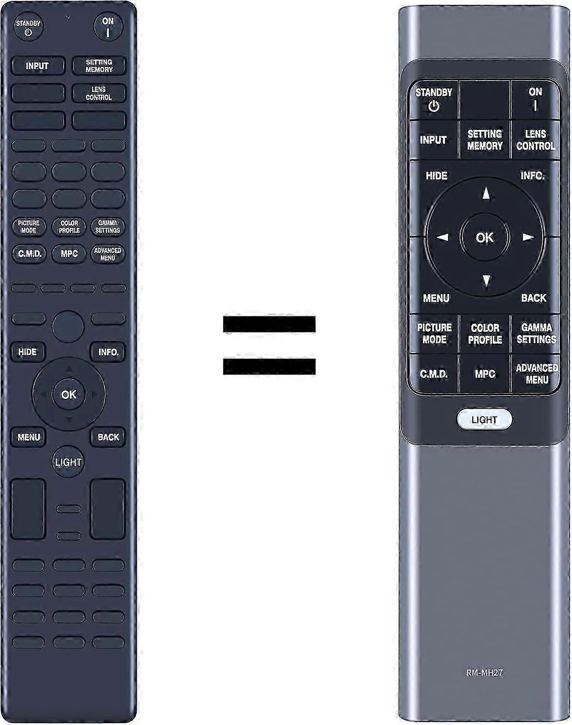New Replacement Remote Control Compatible for JVC RM-MH27 DLA-NP5W DLA-NX9 3LCD