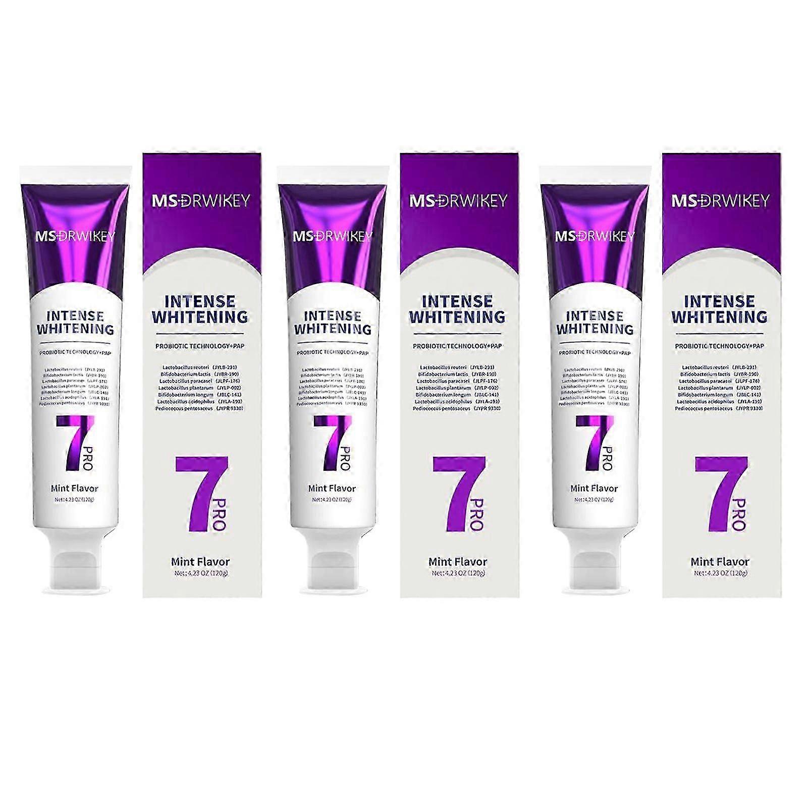 7 Pro Intense Whitening Toothpaste with Probiotics for Deep Cleaning and Oral Health
