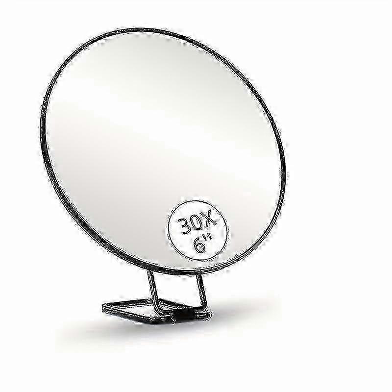 30x Magnifying Mirror, Magnifying Mirror With Stand And Tweezers, Handheld Mirror With 30x/1x Magnification, Compact Mirror For Traveling, 30x Ma