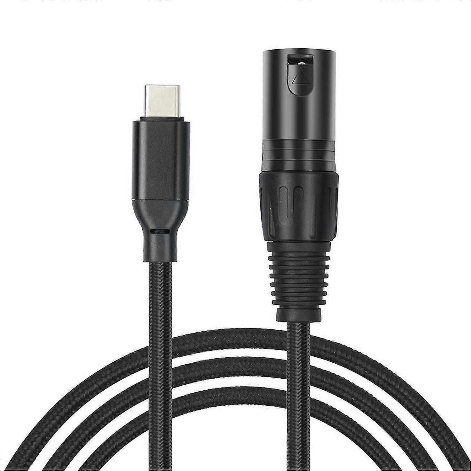 USB C to XLR Cable,6.6 FT XLR Male to USB C Converter Adapter,Stereo Cable for Amplifier, Speaker, Mixer Console, Etc