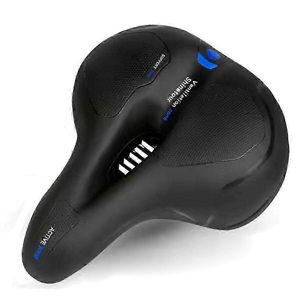 Ergonomic Design Comfortable Bike Seat, Dual Shock Absorbing Memory Foam Universal Fit for Exercise/Indoor/Mountain/Road Bikes, Breathable, 2025